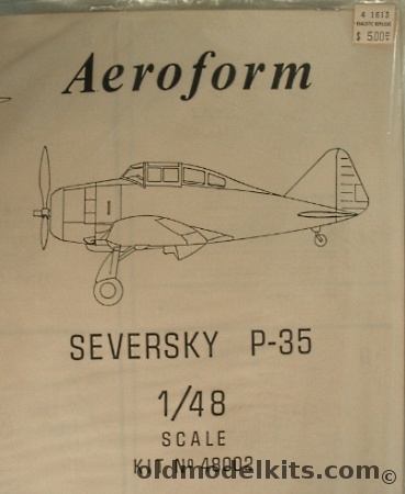 Aeroform 1/48 Seversky P-35 - Bagged, 48002 plastic model kit